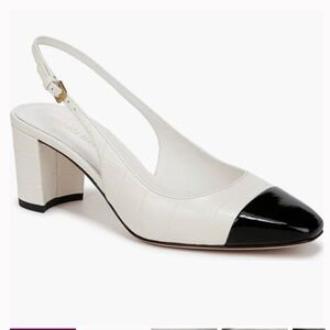 9. Veronica Beard $395 Cap Toe Slingback Pump